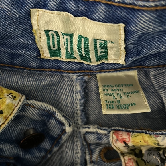 Vintage fold over waist stonewashed jeans - Picture 2 of 3